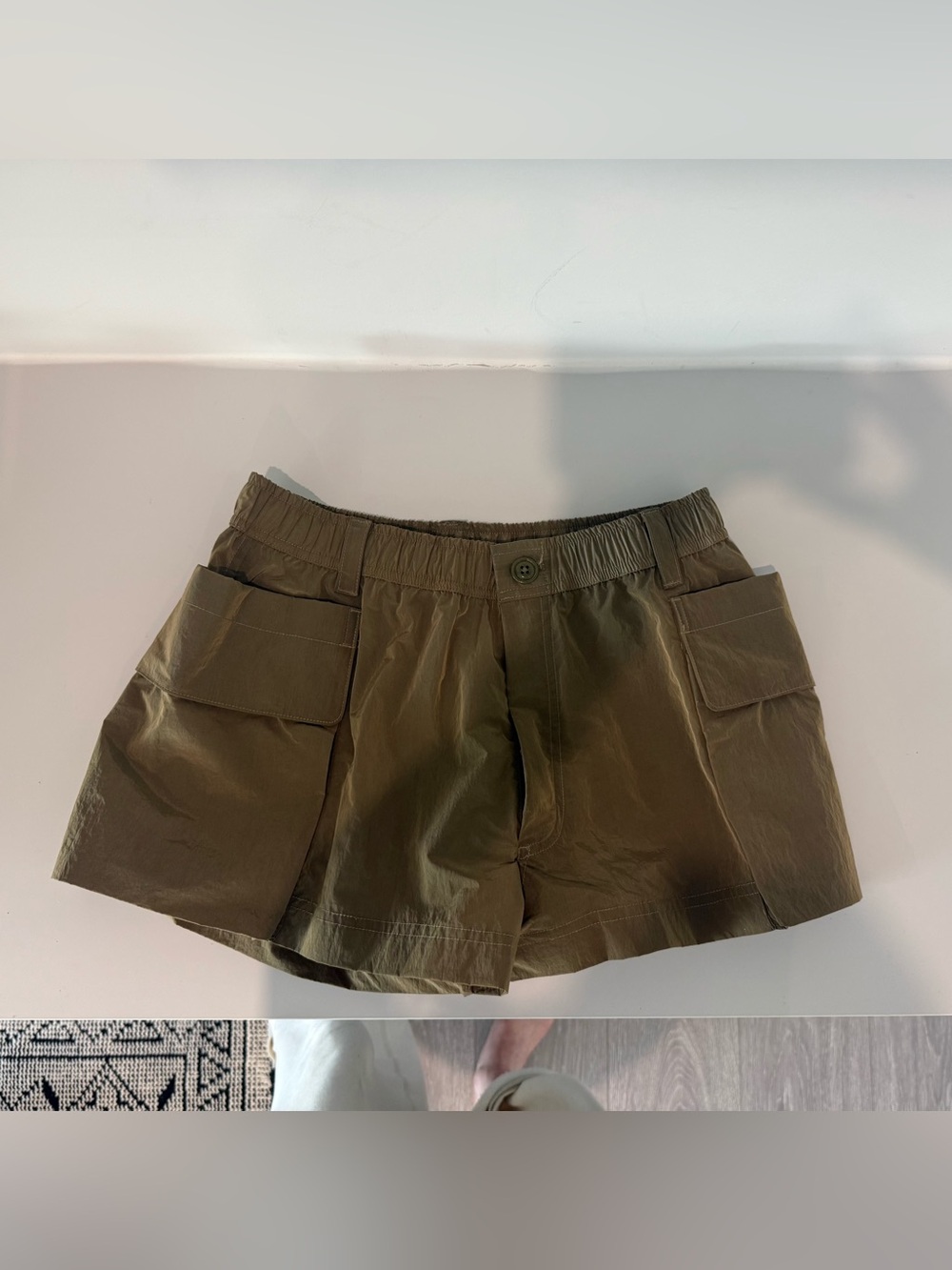 R13 Olive Utility Cargo Shorts